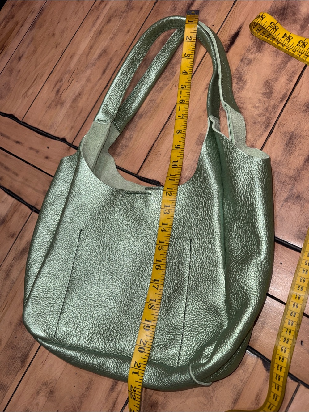 Portland Leather Beetle Madison Shoulder Bag Metallic - Picture 7 of 7